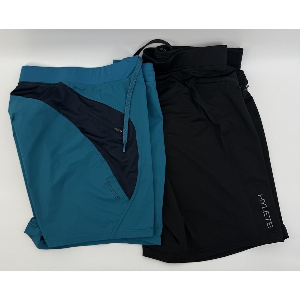Lot Of 2 Hylete Shorts Mens Large Above / Below  Knee Drawstring Shorts